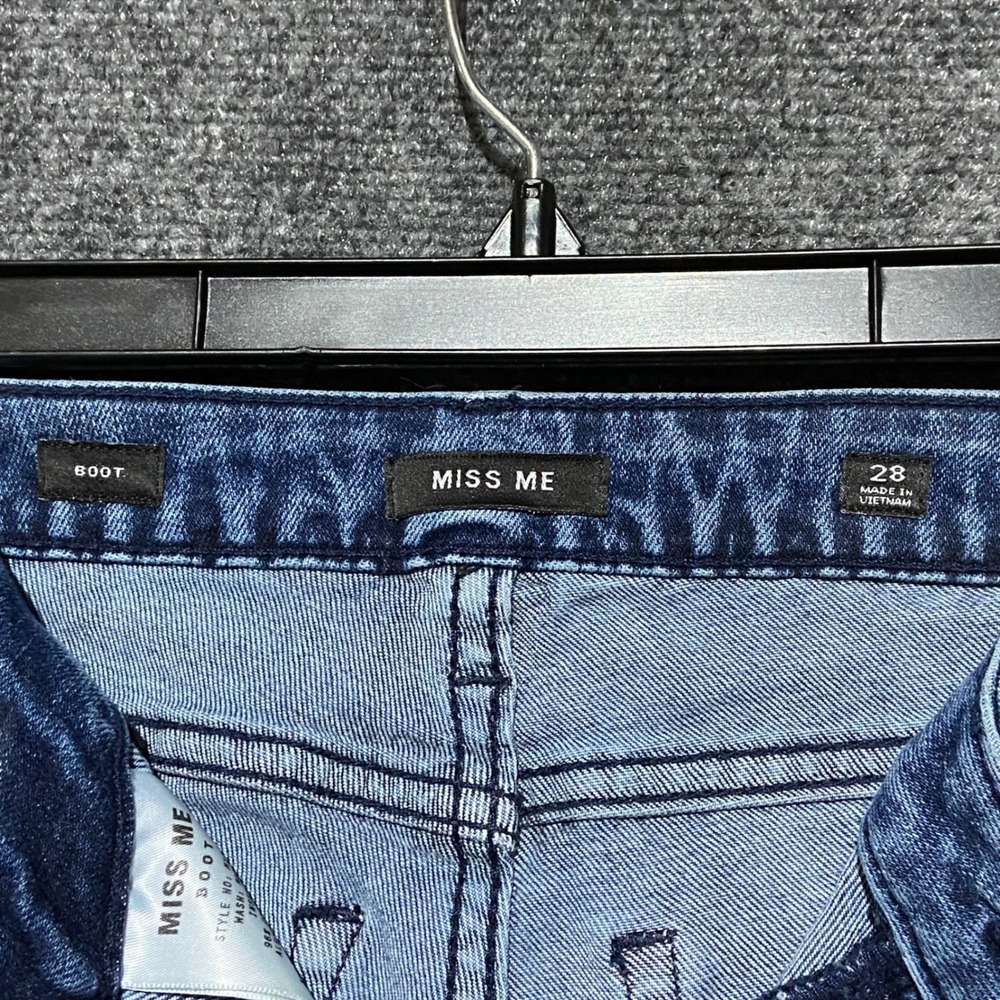 Miss Me Bootcut Jeans Women's 28 Medium Wash Distressed Mid Rise Denim M1001B54 - Picture 8 of 11